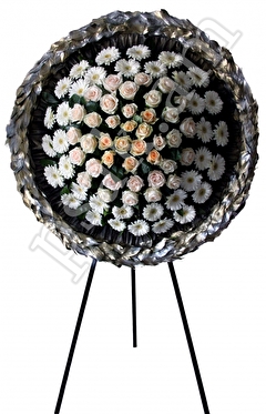 Ծաղկեպսակ Սպիտակ Հերբերաներով