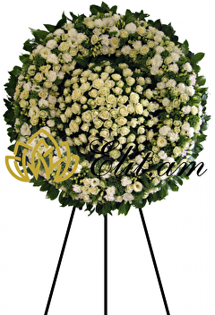 Սպիտակ Վարդերով Ծաղկեպսակ