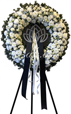 White Funeral Wreath