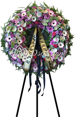 Ծաղկեպսակ Ֆանտազիա Անտորիումներով Ծաղկեպսակ Ֆանտազիա Անտորիումներով